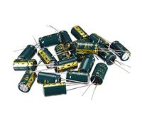 sourcing map Aluminum Radial Electrolytic Capacitor Low ESR Green with 680UF 35V 105 Celsius Life 3000H 10 x 17 mm High Ripple Current,Low Impedance 20pcs