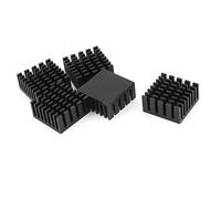 sourcing map Aluminum Radiator Heat Sink Heatsink 20mm x 20mm x 10mm 5 Pcs Black