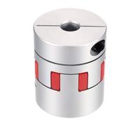 sourcing map Aluminum Shaft Coupling 16mm to 28mm Flexible Spider Coupling L66mm x D55mm Coupler Jaw Spider Shaft Joint Connector for 3D Printers DIY Encoder CNC Router Milling Machine