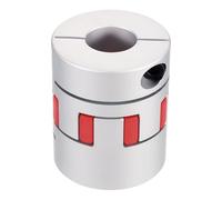 sourcing map Aluminum Shaft Coupling 20mm to 28mm Flexible Spider Coupling L66mm x D55mm Coupler Jaw Spider Shaft Joint Connector for 3D Printers DIY Encoder CNC Router Milling Machine