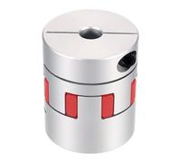 sourcing map Aluminum Shaft Coupling Shaft Coupler 12mm to 18mm Flexible Spider Coupling L50mm x D40mm Coupler Jaw Spider Shaft Joint Connector for 3D Printers DIY CNC Router Milling Machine
