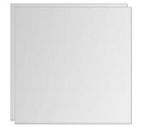 sourcing map Aluminum Sheet, 2 Pcs 300mm x 300mm x 0.5mm Thickness Square 5052 Aluminum Plate for Industrial, Silver Tone