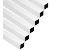 sourcing map Aluminum Square Tubing,0.47"x0.47"x10" Long 0.04" Wall Thick 6063 Aluminum Square Tube Seamless Structural Metal Profile Hardware for Construction DIY Home Decor Furniture 6pcs