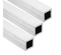 sourcing map Aluminum Square Tubing,0.59"x0.59"x16" Long 0.08" Wall Thick 6063 Aluminum Square Tube Seamless Structural Metal Profile Hardware for Construction DIY Home Decor Furniture 3pcs