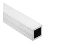 sourcing map Aluminum Square Tubing,0.59"x0.59"x16" Long 0.08" Wall Thick 6063 Aluminum Square Tube Seamless Structural Metal Profile Hardware for Construction DIY Home Decor Furniture