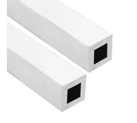 sourcing map Aluminum Square Tubing,0.75"x0.75"x16" Long 0.16" Wall Thick 6063 Aluminum Square Tube Seamless Structural Metal Profile Hardware for Construction DIY Home Decor Furniture 2pcs