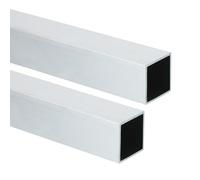 sourcing map Aluminum Square Tubing,0.79"x0.79"x10" Long 0.04" Wall Thick 6063 Aluminum Square Tube Seamless Structural Metal Profile Hardware for Construction DIY Home Decor Furniture 2pcs