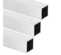 sourcing map Aluminum Square Tubing, 0.98"x0.98"x14" Long 0.06" Wall Thick 6063 Aluminum Square Tube Seamless Structural Metal Profile Hardware for Construction DIY Home Decor Furniture 3pcs