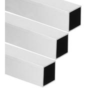 sourcing map Aluminum Square Tubing, 1.18"x1.18"x16" Long 0.04" Wall Thick 6063 Aluminum Square Tube Seamless Structural Metal Profile Hardware for Construction DIY Home Decor Furniture 3pcs