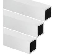 sourcing map Aluminum Square Tubing, 1.18"x1.18"x16" Long 0.08" Wall Thick 6063 Aluminum Square Tube Seamless Structural Metal Profile Hardware for Construction DIY Home Decor Furniture 3pcs