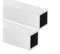 sourcing map Aluminum Square Tubing, 1.26"x1.26"x10" Long 0.08" Wall Thick 6063 Aluminum Square Tube Seamless Structural Metal Profile Hardware for Construction DIY Home Decor Furniture 2pcs