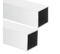 sourcing map Aluminum Square Tubing, 1.38"x1.38"x16" Long 0.06" Wall Thick 6063 Aluminum Square Tube Seamless Structural Metal Profile Hardware for Construction DIY Home Decor Furniture 2pcs