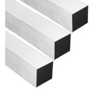 sourcing map Aluminum Square Tubing,1.57"x1.57"x14" Long 0.04" Wall Thick 6063 Aluminum Square Tube Seamless Structural Metal Profile Hardware for Construction DIY Home Decor Furniture 3pcs