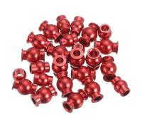 sourcing map Aluminum Tie Rod Lever Steering Linkage Ball Head for 1/10 Senton Pivot Ball Big Rock RC Crawler Car 22 Pcs, Red