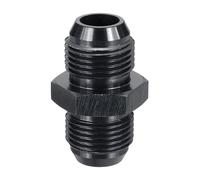 sourcing map AN10-AN10 Male Fuel Fitting, Fit 5/8" Hole 1.77" Length Aluminum Straight Male Union Coupler Connector Fuel Hose Adapter for Automotive, Black