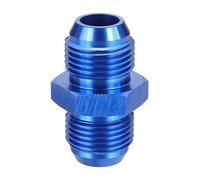 sourcing map AN10-AN10 Male Fuel Fitting, Fit 5/8" Hole 1.81" Length Aluminum Straight Male Union Coupler Connector Fuel Hose Adapter for Automotive, Blue