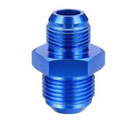 sourcing map AN10-AN12 Male Fuel Fitting, Fit 5/8" & 1-1/16" Hole 1.97" Length Aluminum Straight Male Union Coupler Connector Fuel Hose Adapter for Automotive, Blue