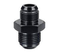 sourcing map AN10-AN12 Male Fuel Fitting, Fit 5/8" & 1-1/16" Hole 1.97" Length Aluminum Straight Male Union Coupler Connector Fuel Hose Adapter for Automotive, Black