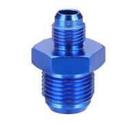 sourcing map AN10-AN6 Male Fuel Fitting, Fit 5/8" & 9/16-18 UNF Hole 1.65" Length Aluminum Straight Male Union Coupler Connector Fuel Hose Adapter for Automotive, Blue