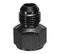 sourcing map AN10-AN8 Female to Male Fuel Fitting, Fit 5/8" & 1/2" Hole 1.46" Length Aluminum Straight Union Coupler Connector Fuel Hose Adapter for Automotive, Black