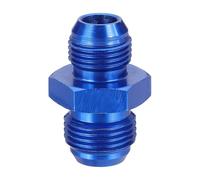 sourcing map AN10-AN8 Male Fuel Fitting, Fit 5/8" & 1/2" Hole 1.69" Length Aluminum Straight Male Union Coupler Connector Fuel Hose Adapter for Automotive, Blue