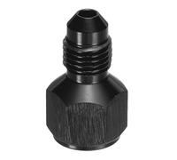 sourcing map AN4-AN3 Female to Male Fuel Fitting, Fit 1/4" & 3/16" Hole 1.02" Length Aluminum Straight Union Coupler Connector Fuel Hose Adapter for Automotive, Black