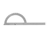 sourcing map Angle Protractor 180 Degree Stainless Steel Finder Gauge Adjustable Ruler Measuring Tool with 150mm Arm for Woodworking