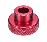 sourcing map Anodization Aluminum Alloy Handwheel 10mm Bore 30mm OD Knurled Knob Turning Handle with Wrench for Milling Machine Lathe Slide Displacement Platform, Red