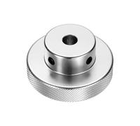 sourcing map Anodization Aluminum Alloy Handwheel 10mm Bore 60mm OD Knurled Knob Turning Handle with Wrench for Milling Machine Lathe Slide Displacement Platform