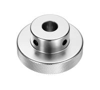 sourcing map Anodization Aluminum Alloy Handwheel 16mm Bore 60mm OD Knurled Knob Turning Handle with Wrench for Milling Machine Lathe Slide Displacement Platform