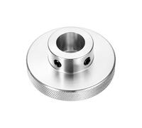 sourcing map Anodization Aluminum Alloy Handwheel 24mm Bore 80mm OD Knurled Knob Turning Handle with Wrench for Milling Machine Lathe Slide Displacement Platform