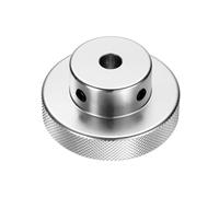 sourcing map Anodization Aluminum Alloy Handwheel 8mm Bore 60mm OD | Knurled Knob Turning Handle with Wrench for Milling Machine Lathe Slide Displacement Platform