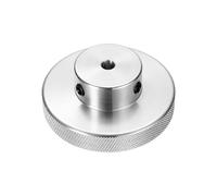 sourcing map Anodization Aluminum Alloy Handwheel 8mm Bore 80mm OD Knurled Knob Turning Handle with Wrench for Milling Machine Lathe Slide Displacement Platform