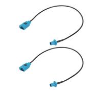sourcing map Antenna Extension Cable 1ft/0.3meter Fakra-Z Male to Fakra-Z | 2Pcs Female RF Coax Cable for Car Stereo Head Unit GPS Navigation FM AM Radio RG174