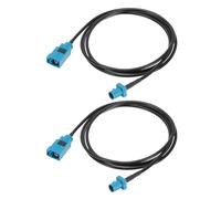 sourcing map Antenna Extension Cable 3.3ft/1m Fakra-Z Male to Fakra-Z | 2Pcs Female RF Coax Cable for Car Stereo Head Unit GPS Navigation FM AM Radio RG174