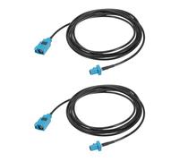 sourcing map Antenna Extension Cable 6.6ft/2m Fakra-Z Male to Fakra-Z | 2Pcs Female RF Coax Cable for Car Stereo Head Unit GPS Navigation FM AM Radio RG174