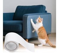 sourcing map Anti Cat Scratch Furniture Protector, 1 Roll 118" x 3.9" Single-Sided Sticky Couch Protector from Cat Claws, Clear Protectors from Cats Scratching for Sofa Corners, Walls, Doors