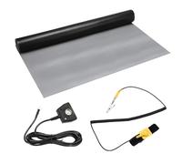 sourcing map Anti Static Mat Kit with ESD Wrist and Ground Wire, 23"x35" PVC ESD Soldering Mat for Computer Phone Electronics Repair, Home PC Building Upgrade, Gray