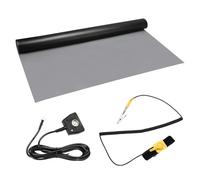 sourcing map Anti Static Mat Kit with ESD Wrist and Ground Wire, 30"x48" PVC ESD Soldering Mat for Computer Phone Electronics Repair, Home PC Building Upgrade, Gray