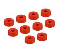 sourcing map Anti Vibration Isolation Washer 25x9x10mm Round Spacer Rubber Pads Vibration Suppression for Central Air Conditioner Bolts Accessories, Red Pack of 10