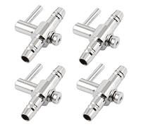 sourcing map Aquarium Air Flow Control Lever Pump Double Way Valve, 4 Pieces