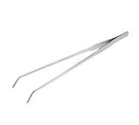sourcing map Aquarium Curved Tweezers 10.6 Inch Stainless Steel Extra Long, Fish Tank Aquatic Plants Clip