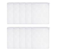 sourcing map Aquarium Filter Media Bags, Fish Tank Fine Mesh Bag with Zipper Reusable Versatile 12 x 10 Inch, (White, 10Pcs), Intended for Fish Tank/Aquarium/Pond/Activated Carbon/Ceramic Rings