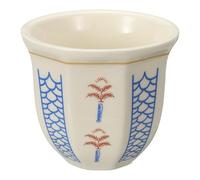 sourcing map Arabic Coffee Cup, 8.5 oz Ceramic Tea Cups Espresso Coffee Mug for Latte Cappuccino Milk Office Home Party Gifts, (White/Blue, Style J)