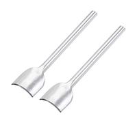 sourcing map Arc-Shaped Leather Cutter Punch 22mm Strap End Punch Tool for Crafting Strap Belt Wallet and Bag 2pcs