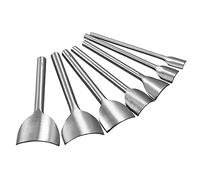 sourcing map Arc-Shaped Leather Cutter Punch Set 10mm-40mm Strap End Punch Tool for Crafting Strap Belt, Wallet and Bag DIY Craft, Set of 7