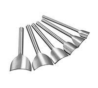 sourcing map Arc-Shaped Leather Cutter Punch Set 15mm-40mm Strap End Punch Tool for Crafting Strap Belt, Wallet and Bag DIY Craft, Set of 6
