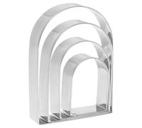 sourcing map Arched Cookie Cutter Set Assorted Sizes Stainless Steel Geometric Biscuit Baking Pastry Candy Cookie Cutters Molding for Pastry Fondant Cake