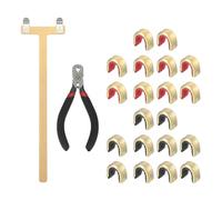 sourcing map Archery Bow Square T-Shape Ruler Tool Nocking Points Plier Set 33x9mm Turning Bow Strings Knock Kit for Recurve Compound Bowstring Archery Accessories (Yellow)