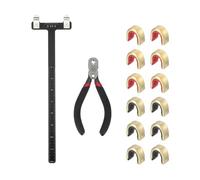 sourcing map Archery Bow Square T-Shape Ruler Tool Nocking Points Plier Set 33x9mm Turning Bow String Knock Kits for Recurve Compound Bowstrings Archery Accessories (Black)